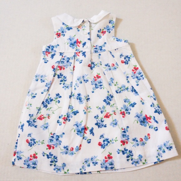 Janie and Jack blue and pink floral dress - Picture 7 of 8